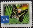 Australia - 2003 - Fauna, Rana - 50 C - Multicolor - Fauna, Mariposa - Scott 2160 - Fauna Butterfly Green spotted triangle - 0